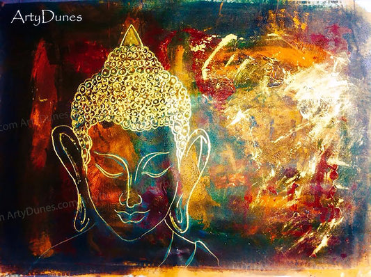 The Enlightenment: Nirvana Contour Artwork OF Buddha | Buddhism Art by Ms Puja Sarin